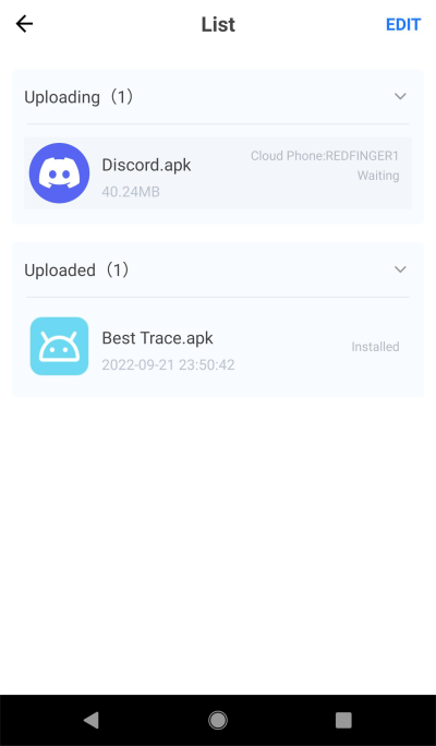 upload apk status